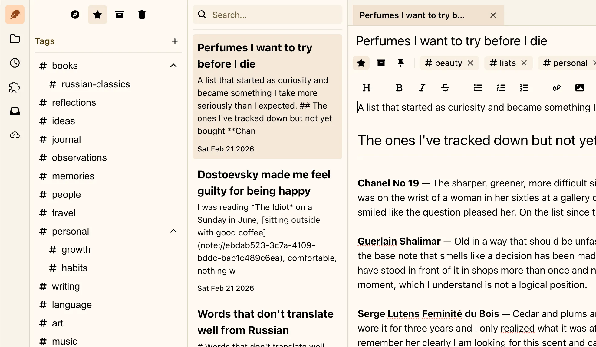 "The Deepink screen with a workspace content"